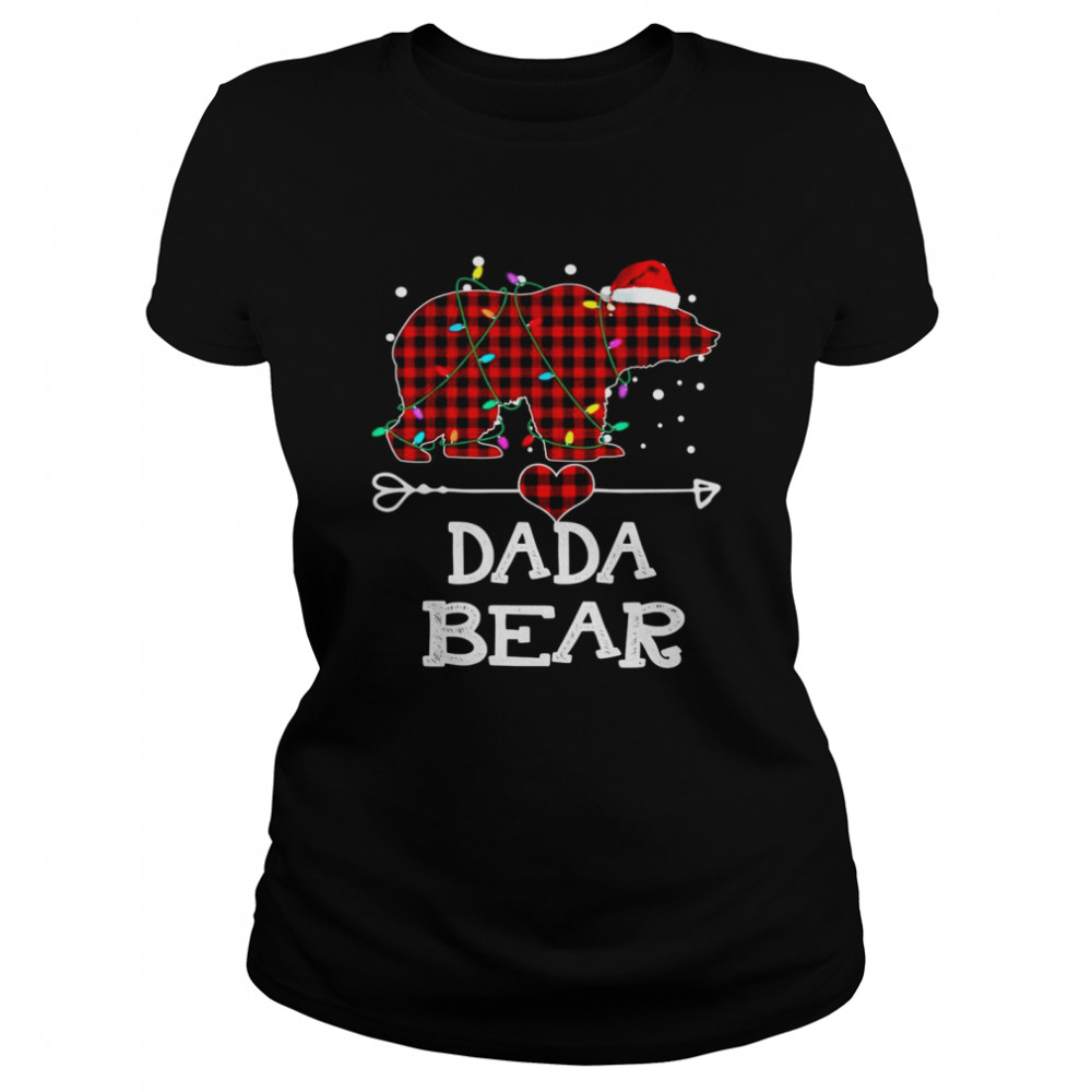 Dada Bear , Red Buffalo Plaid Dada Bear Pajama  Classic Women'S T-Shirt