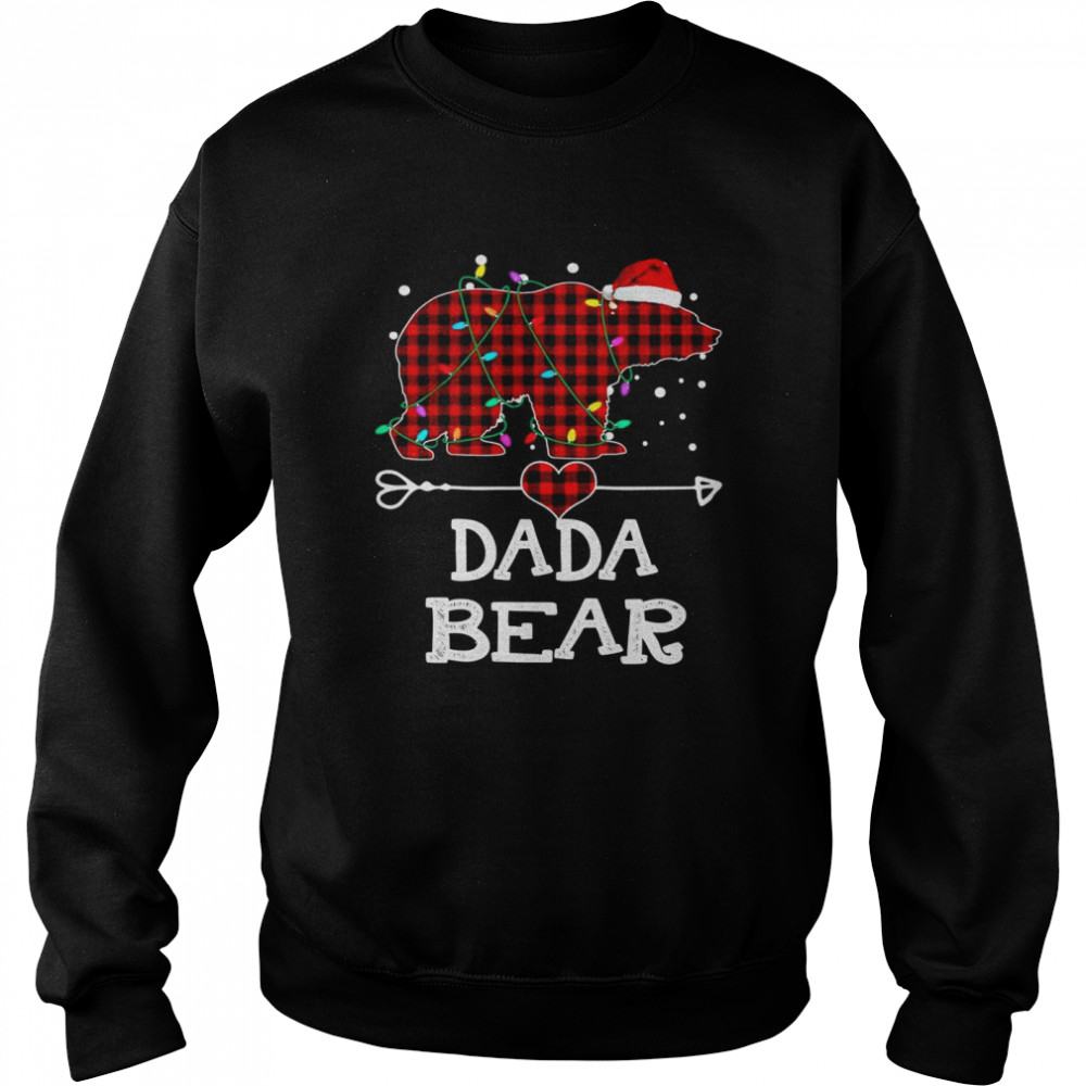 Dada Bear Red Buffalo Plaid Dada Bear Pajama Unisex Sweatshirt