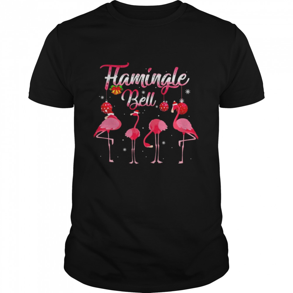 Flamingle Bell Pink Flamingo Christmas shirt Classic Men's T-shirt
