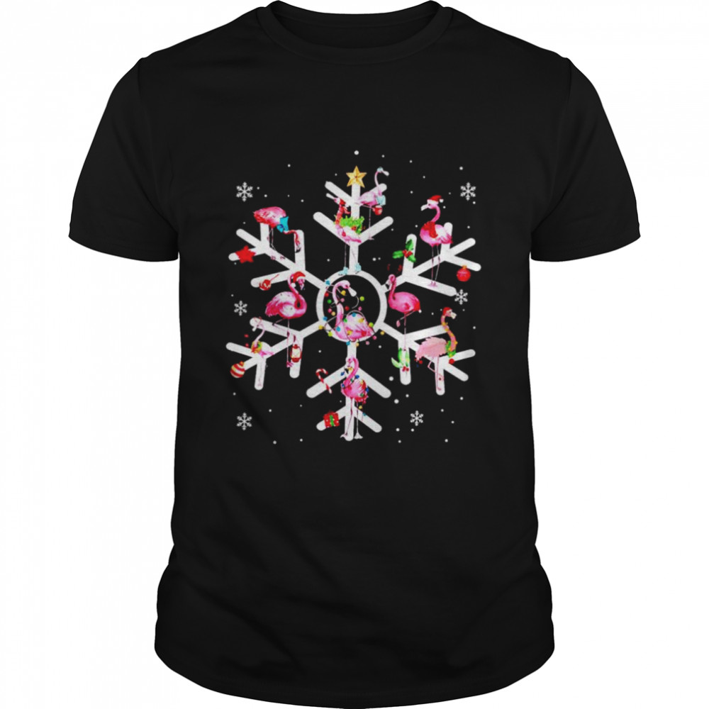 Flamingo Snowflakes Christmas shirt Classic Men's T-shirt
