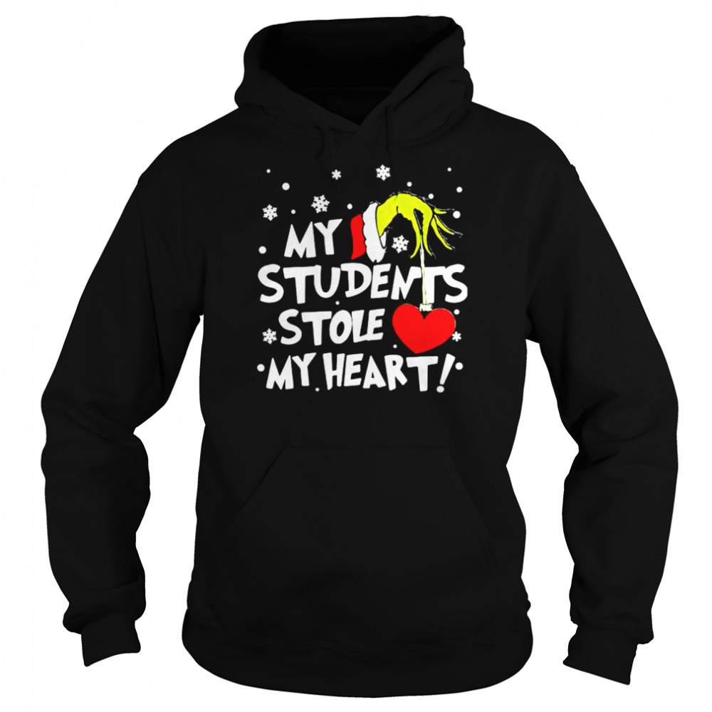 Original Grinch My Students Stole My Heart Christmas Sweater Unisex Hoodie