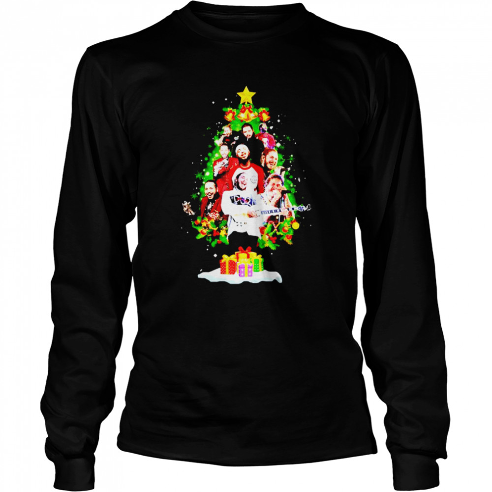 Post Malone Christmas Tree Sweater Long Sleeved T Shirt