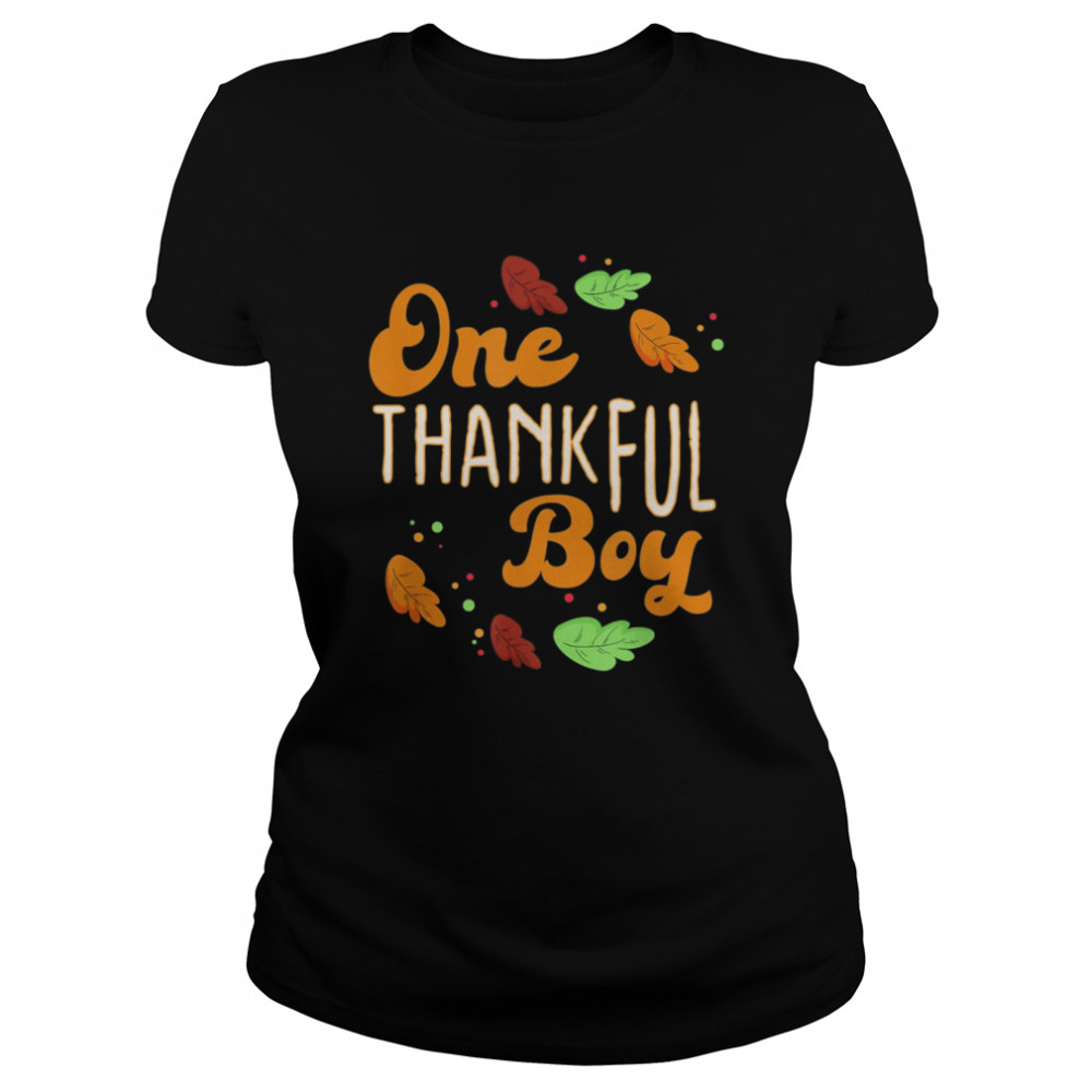 Thanksgiving Day 2021 One Thankful Boy  Classic Women'S T-Shirt