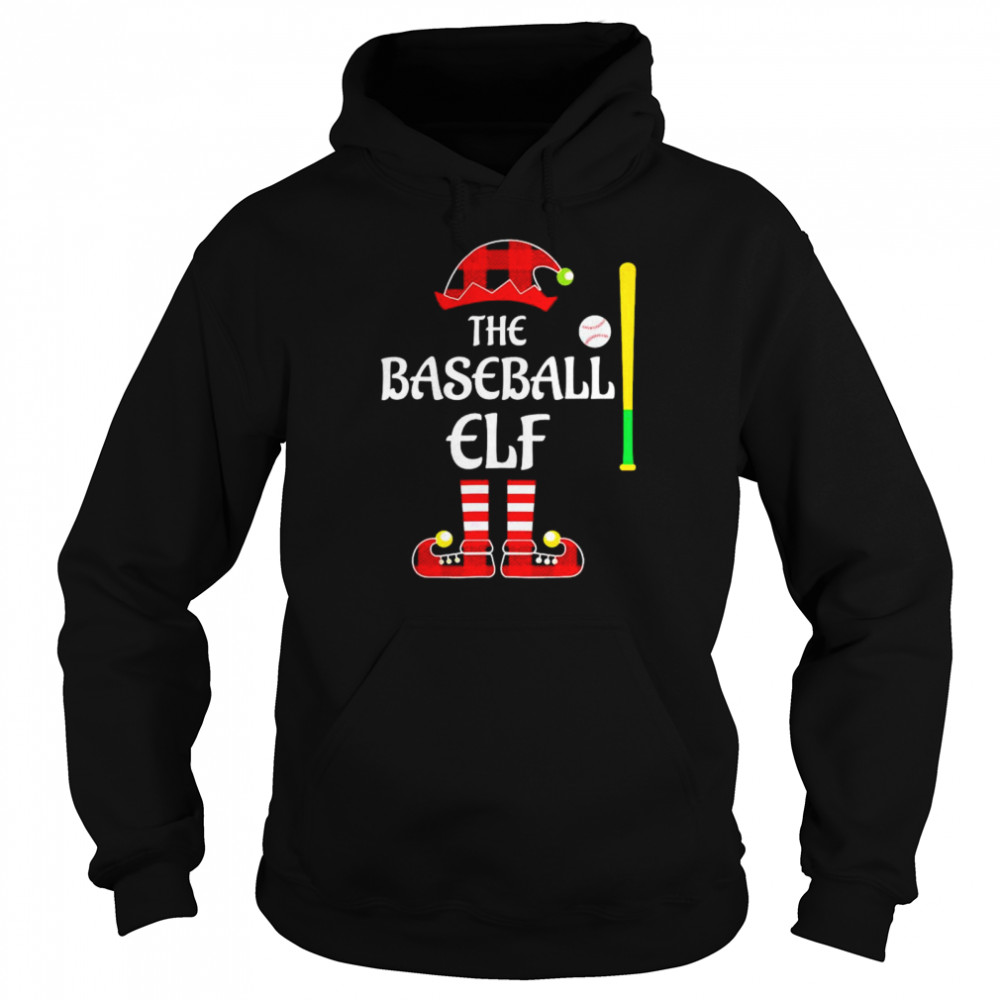 The Baseball Elf Christmas Shirt Unisex Hoodie