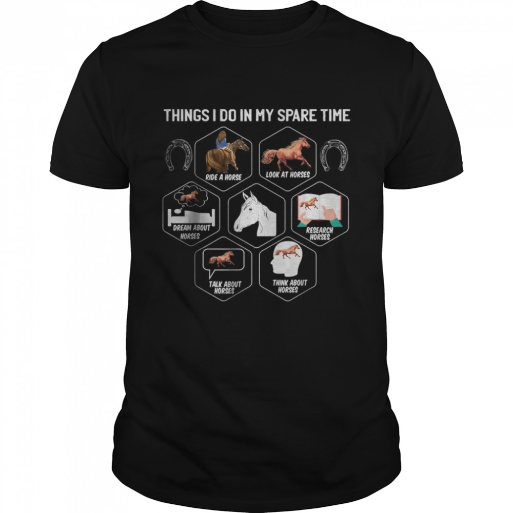 Things I Do In My Spare Time Beautiful Horse Racing Jumping T- Classic Men's T-shirt