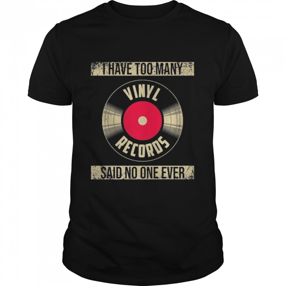 Vinyl Record Design Record Collectors  Classic Men's T-shirt