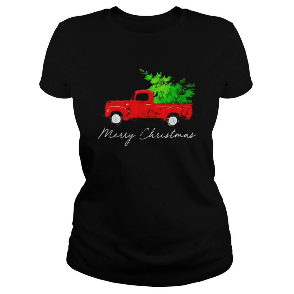 Wagon Christmas Tree On Car Xmas Vacation Shirt Classic Women'S T-Shirt