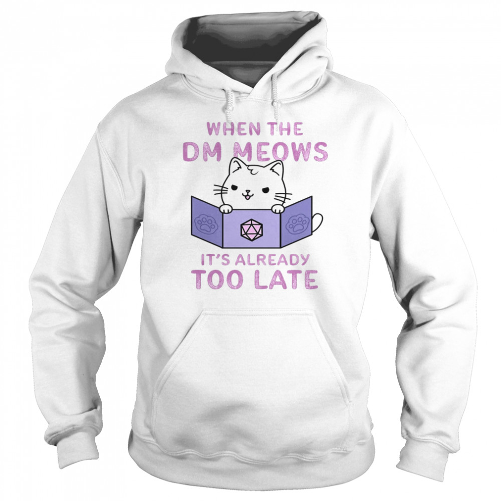 When The Dm Meows Its Already Too Late Unisex Hoodie