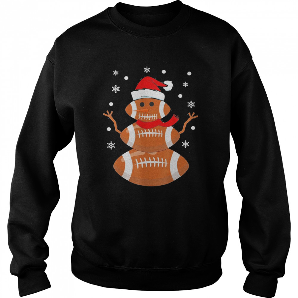 Christmas Football Snowman Football Christmas Sweater Unisex Sweatshirt
