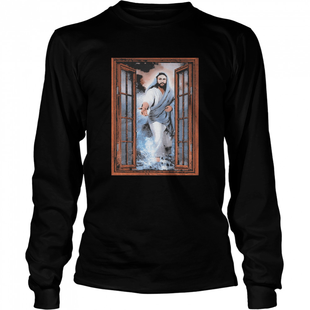Jesus Christ Hand In Storm Canvases Jesus  Long Sleeved T-Shirt