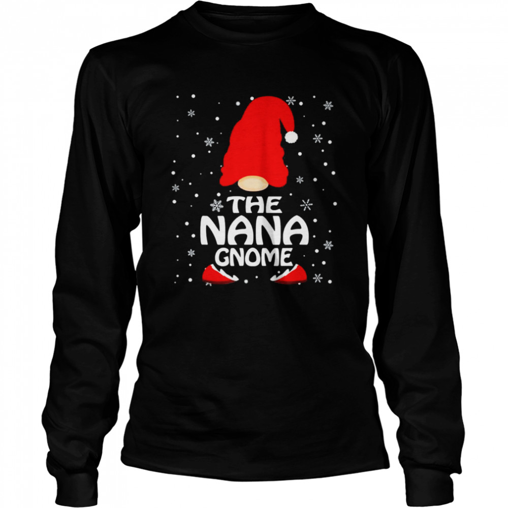 The Nana Gnome Christmas Family Matching Pajamas T- Long Sleeved T-Shirt