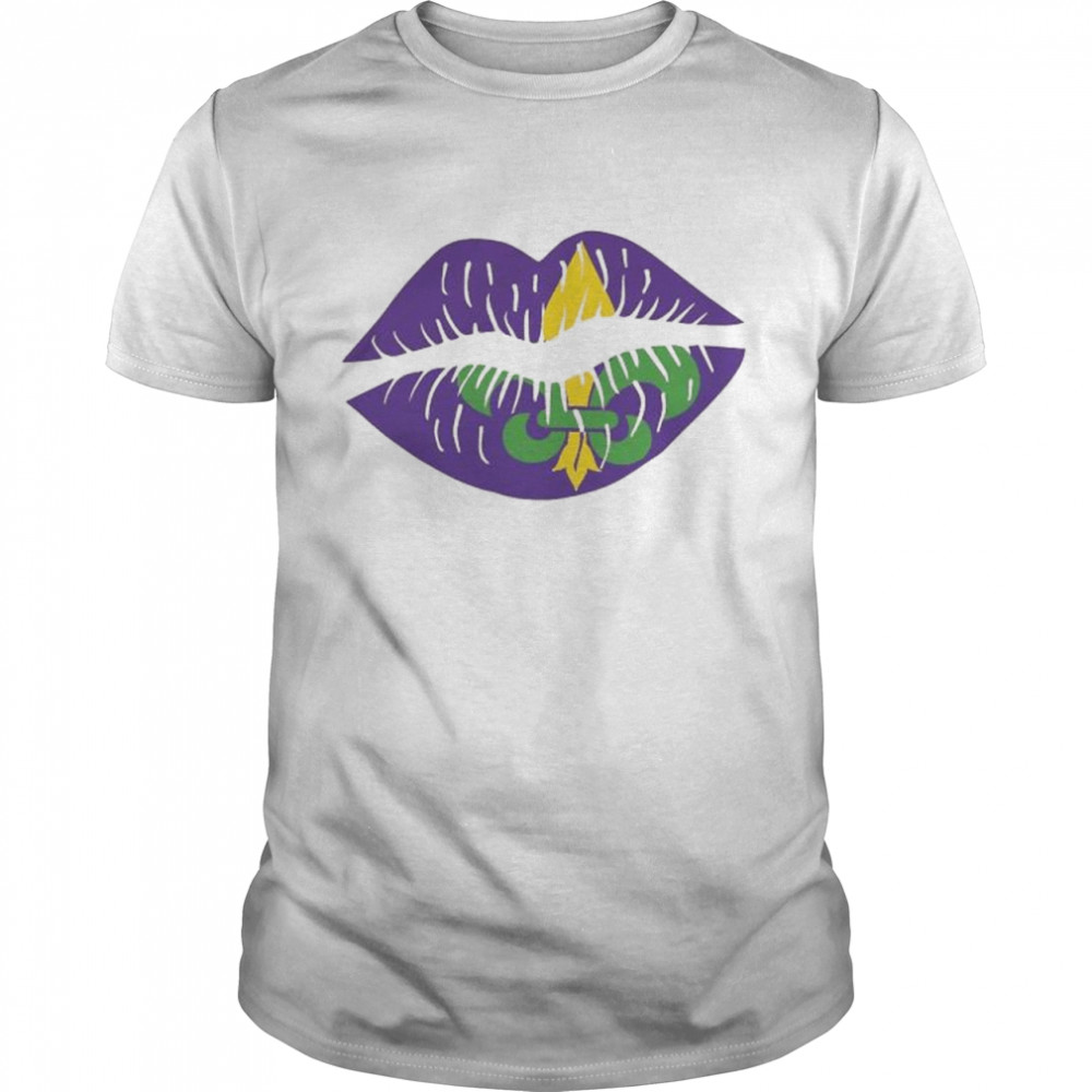 Lips Mardi Gras Carnival Party Women shirt Classic Men's T-shirt