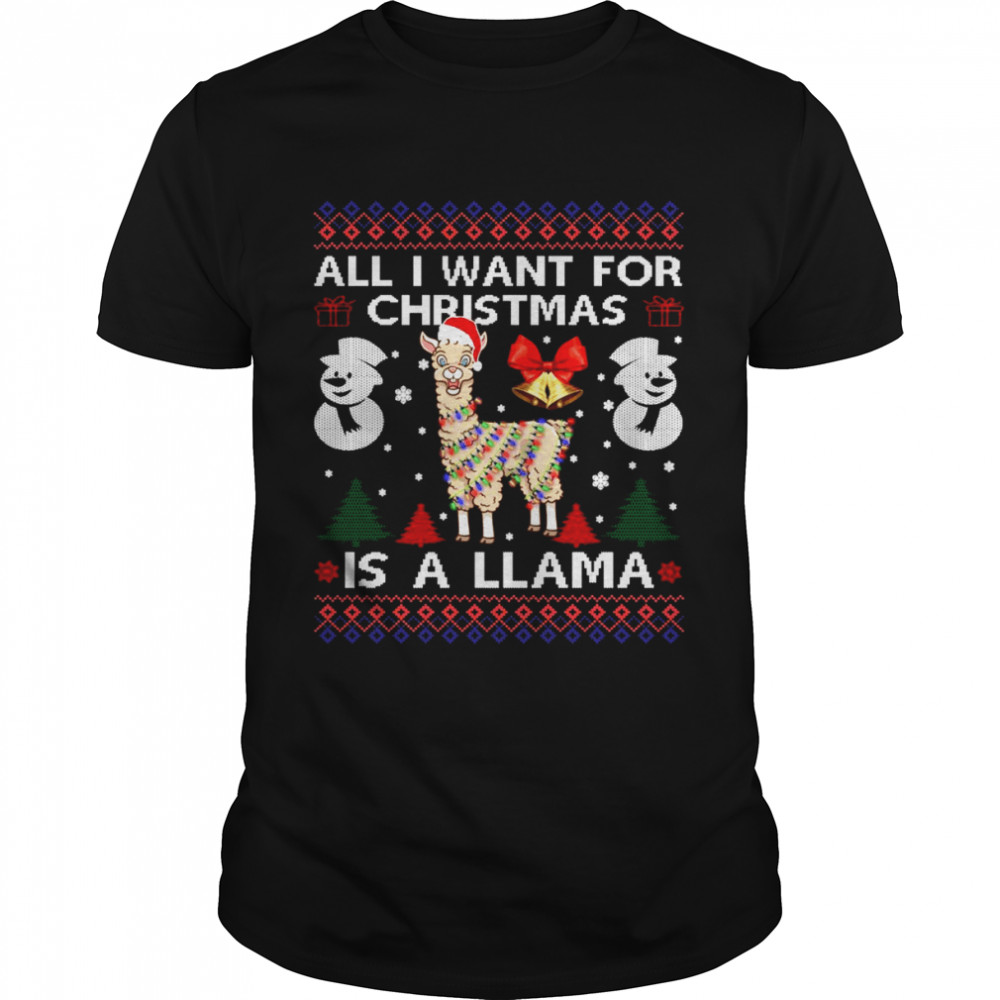 Llama Christmas Ugly Xmas Pajamas Holiday  Classic Men's T-shirt