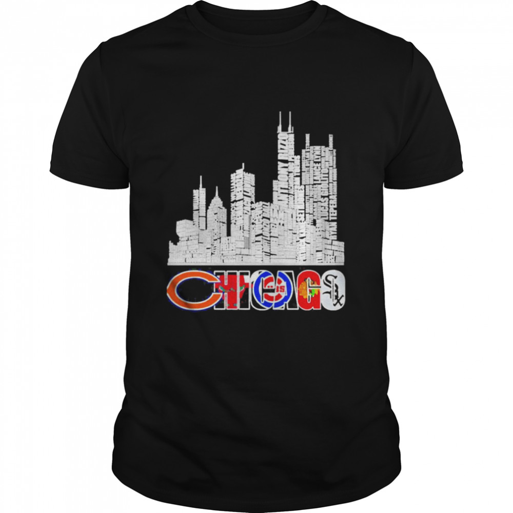 Chicago Sport teams skyline shirt Classic Men's T-shirt