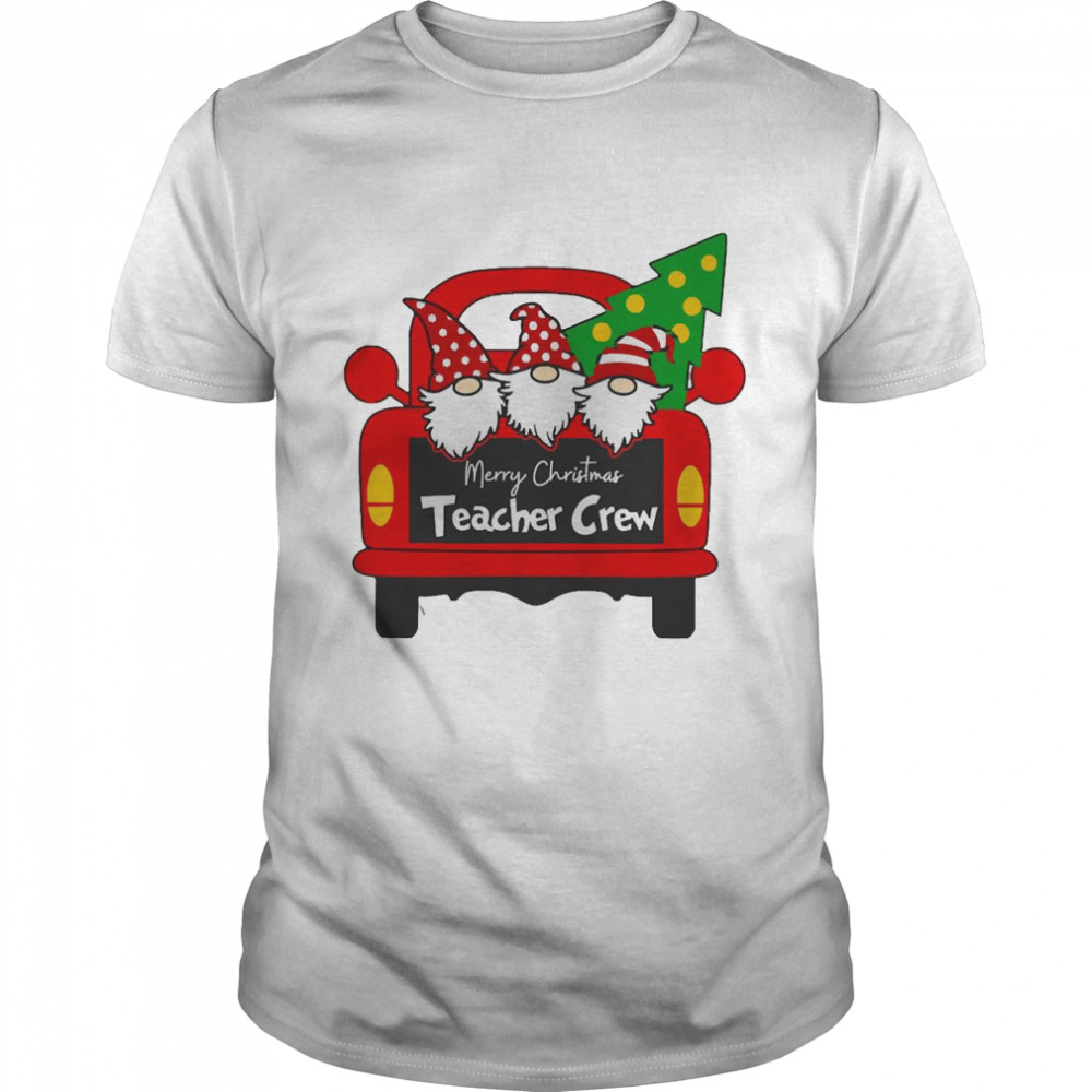 Gnomes Merry Christmas Teacher Crew Christmas Sweater  Classic Men's T-shirt