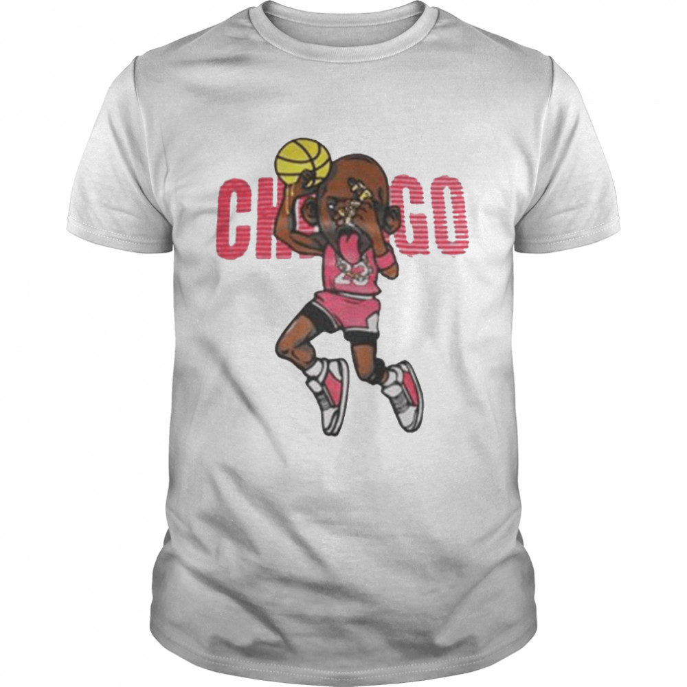 Chicago Michael Jordan Tongue Out Parody  Classic Men's T-shirt