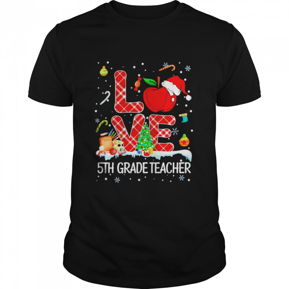 Love 5th Grade Teacher shirt Classic Men's T-shirt