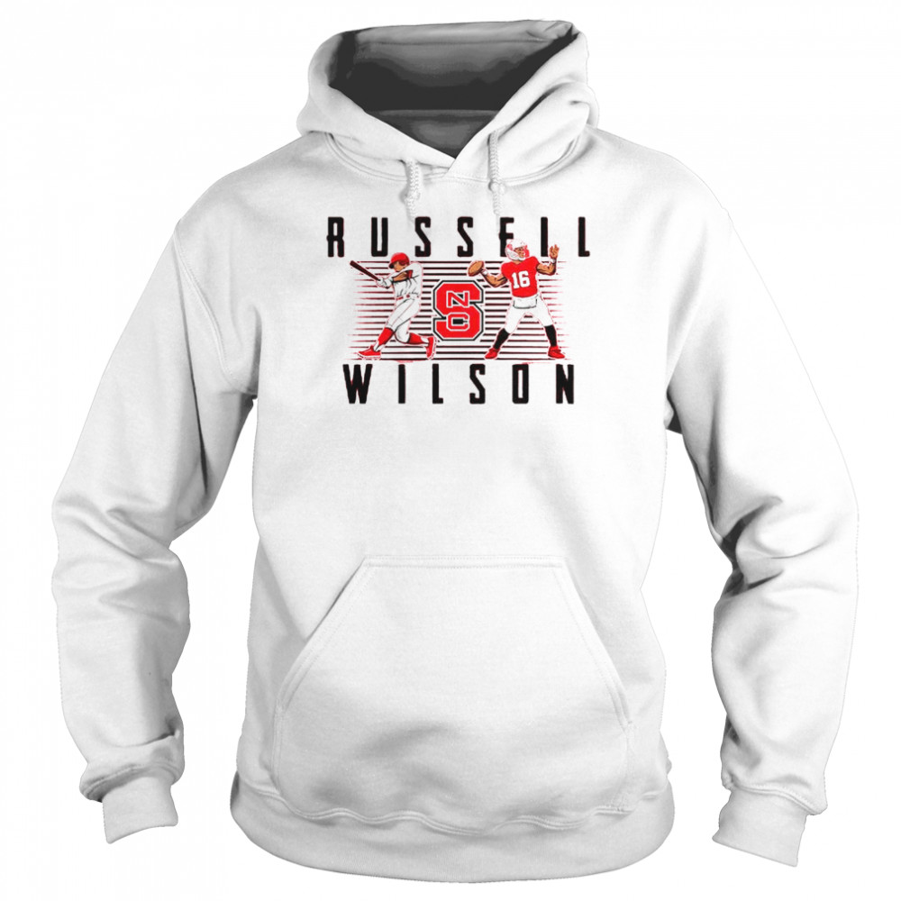 Nc State Wolfpack Russell Wilson Football And Baseball Shirt Unisex Hoodie