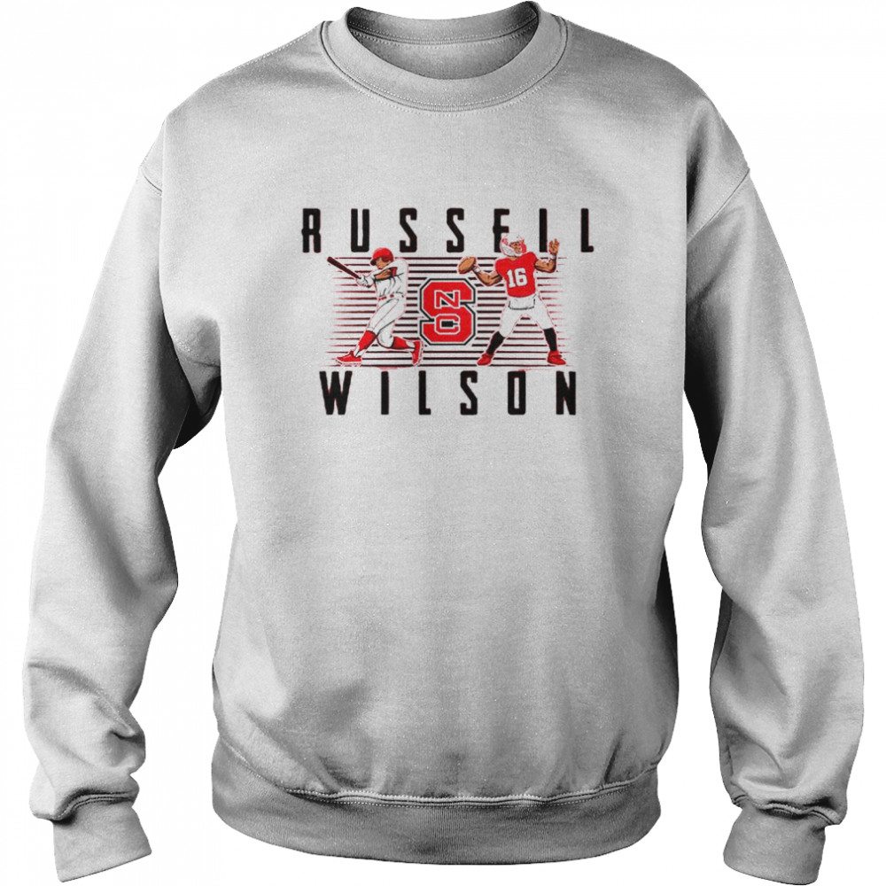 Nc State Wolfpack Russell Wilson Football And Baseball Shirt Unisex Sweatshirt