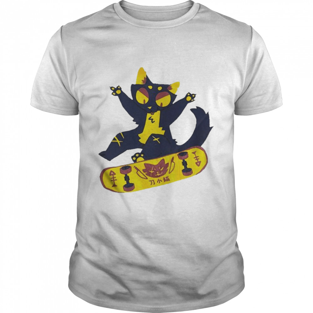 Saltmalkin skater cat shirt Classic Men's T-shirt