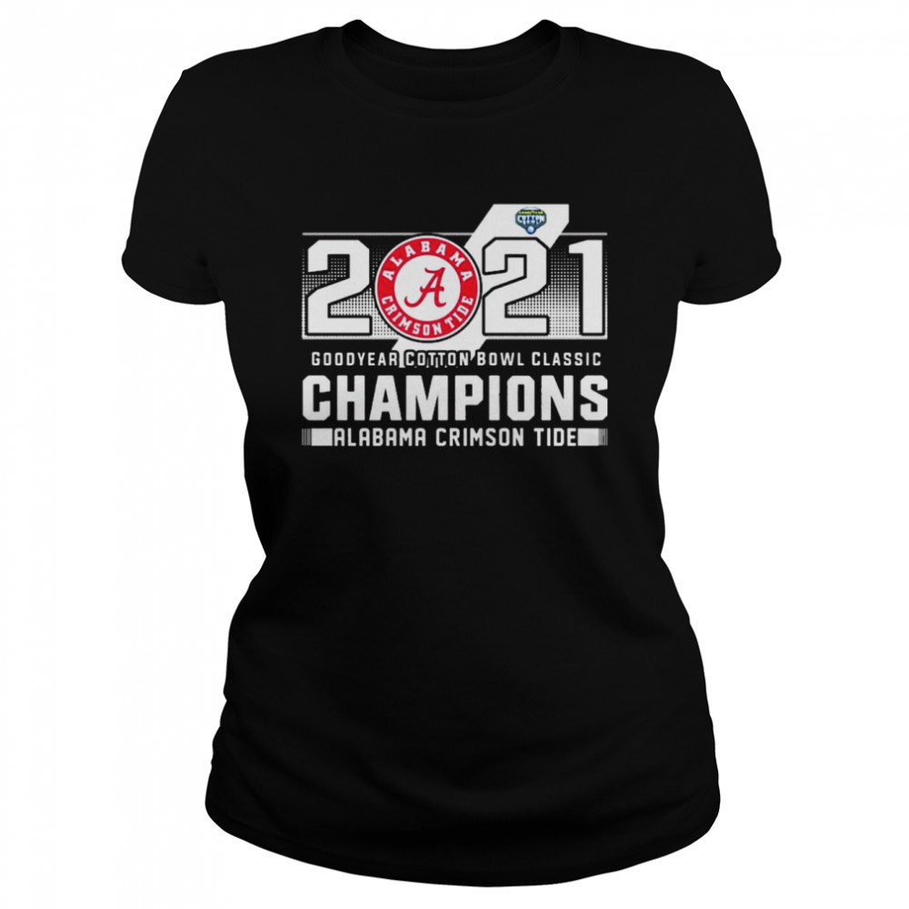 2021 Goodyear Cotton Bowl Classic Champions Alabama Crimson Tide Classic Womens T Shirt