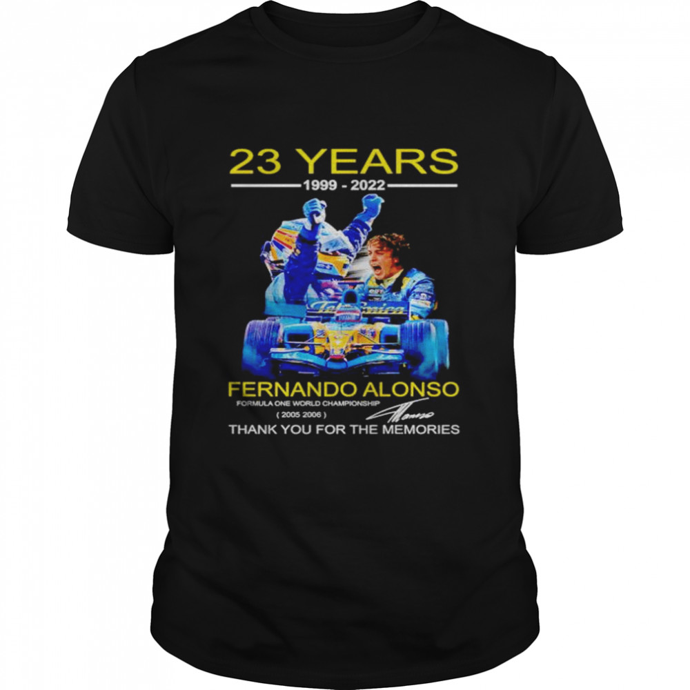 23 years 1999 2022 Fernando Alonso thank you for the memories shirt Classic Men's T-shirt
