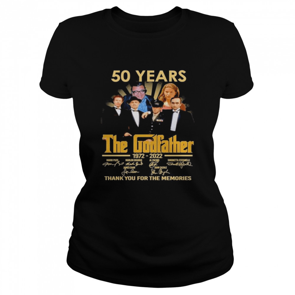 50 Years The Godfather Thank You For The Memories Signatures Shirt Classic Women'S T-Shirt