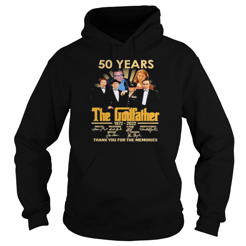 50 Years The Godfather Thank You For The Memories Signatures Shirt Unisex Hoodie