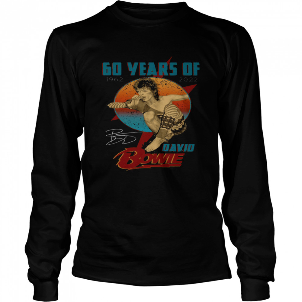 60 Years Of 1962 2022 David Bowie  Long Sleeved T-Shirt