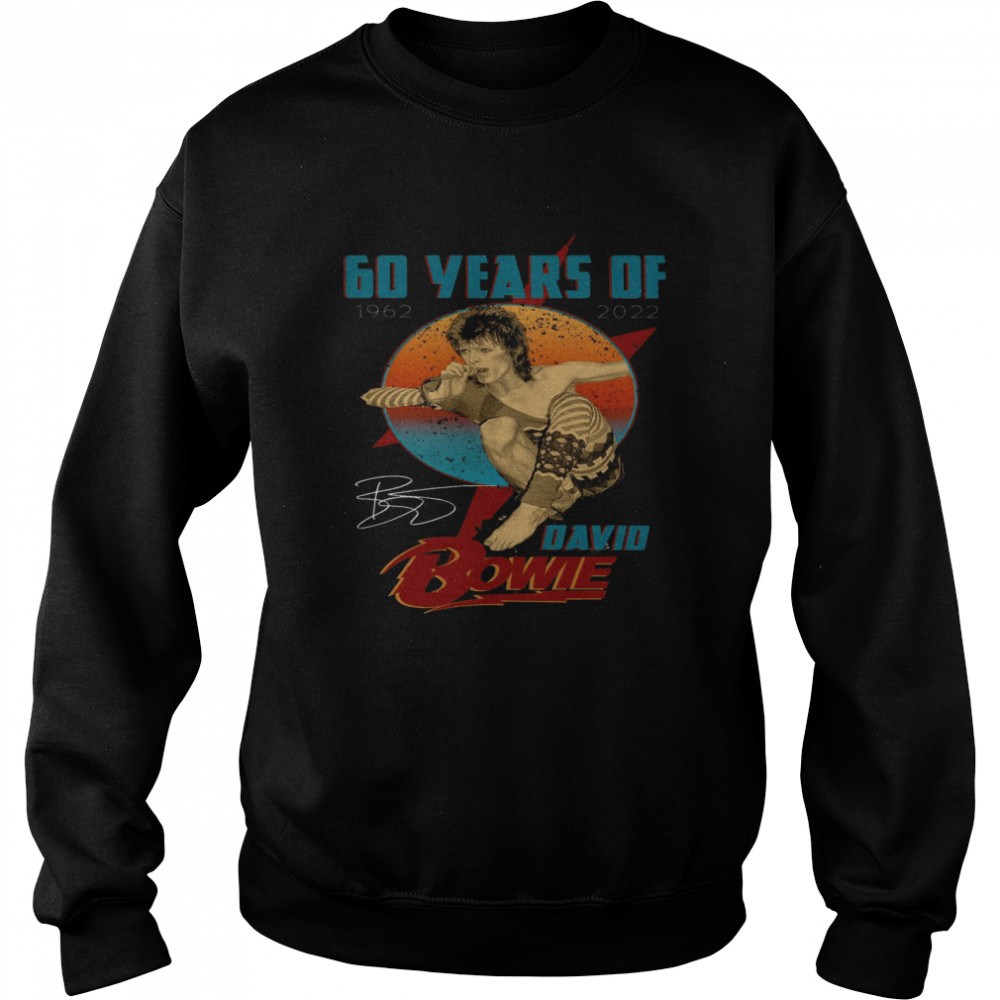 60 Years Of 1962 2022 David Bowie  Unisex Sweatshirt