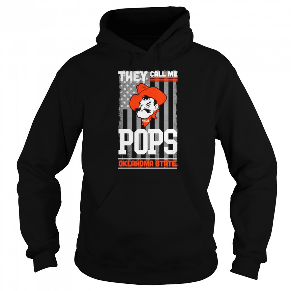 American Flag They Call Me Pops Oklahoma State Cowboys Shirt Unisex Hoodie