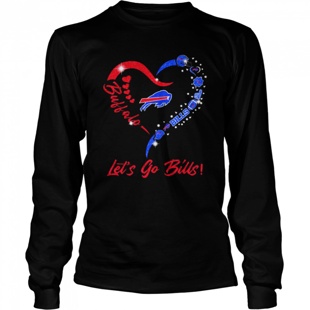 Buffalo Bills Logo Heart Let’s Go Bills  Long Sleeved T-Shirt