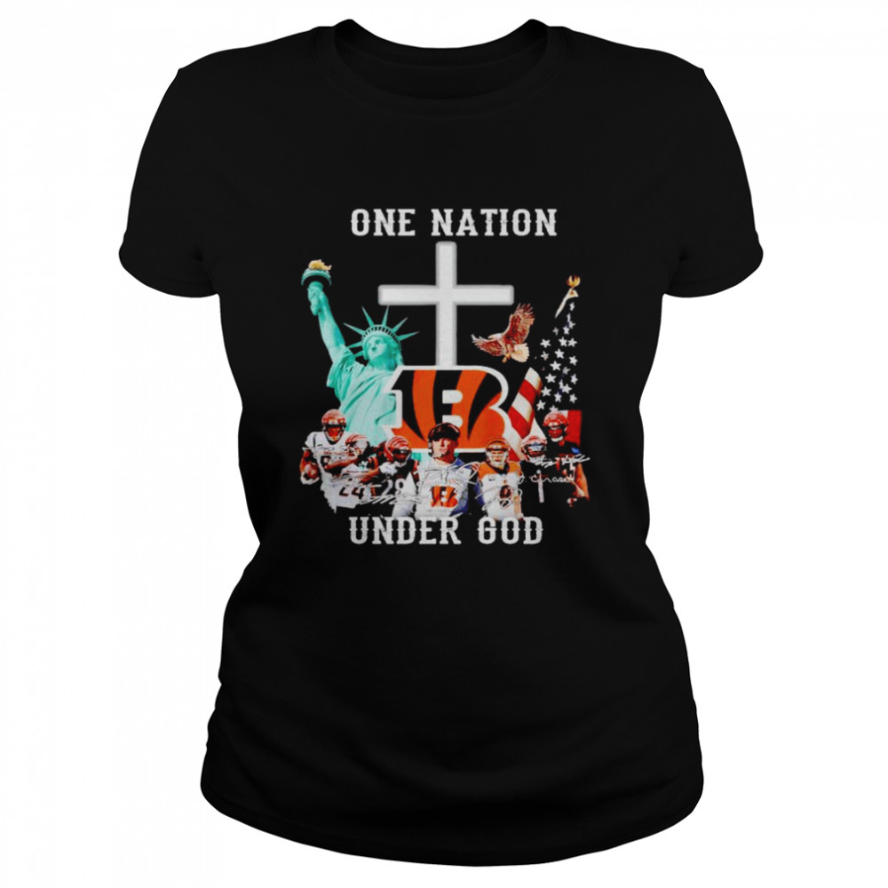 Cincinnati Bengals One Nation Under God Shirt Classic Womens T Shirt