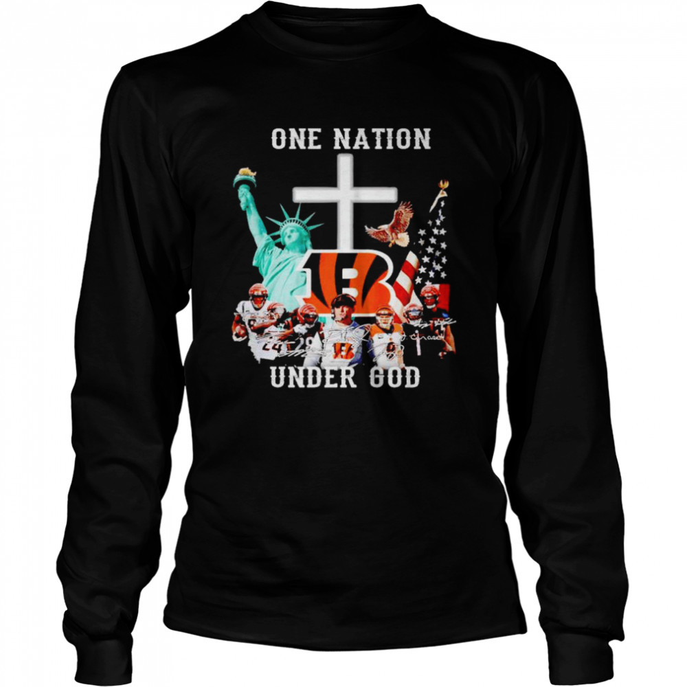 Cincinnati Bengals One Nation Under God Shirt Long Sleeved T Shirt