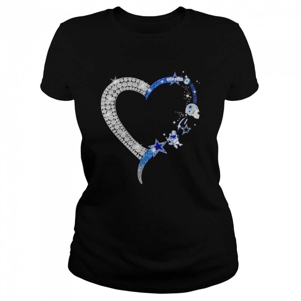 Dallas Cowboys Football team diamond heart shirt Classic Women's T-shirt