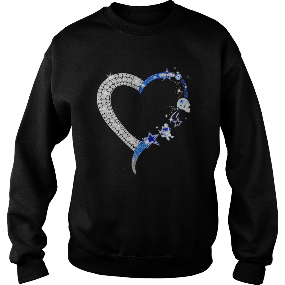 Dallas Cowboys Football team diamond heart shirt Unisex Sweatshirt