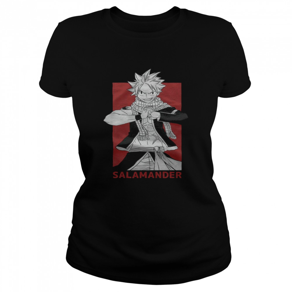Fairy Tail Natsu Salamander Fight T-Shirt Classic Women'S T-Shirt
