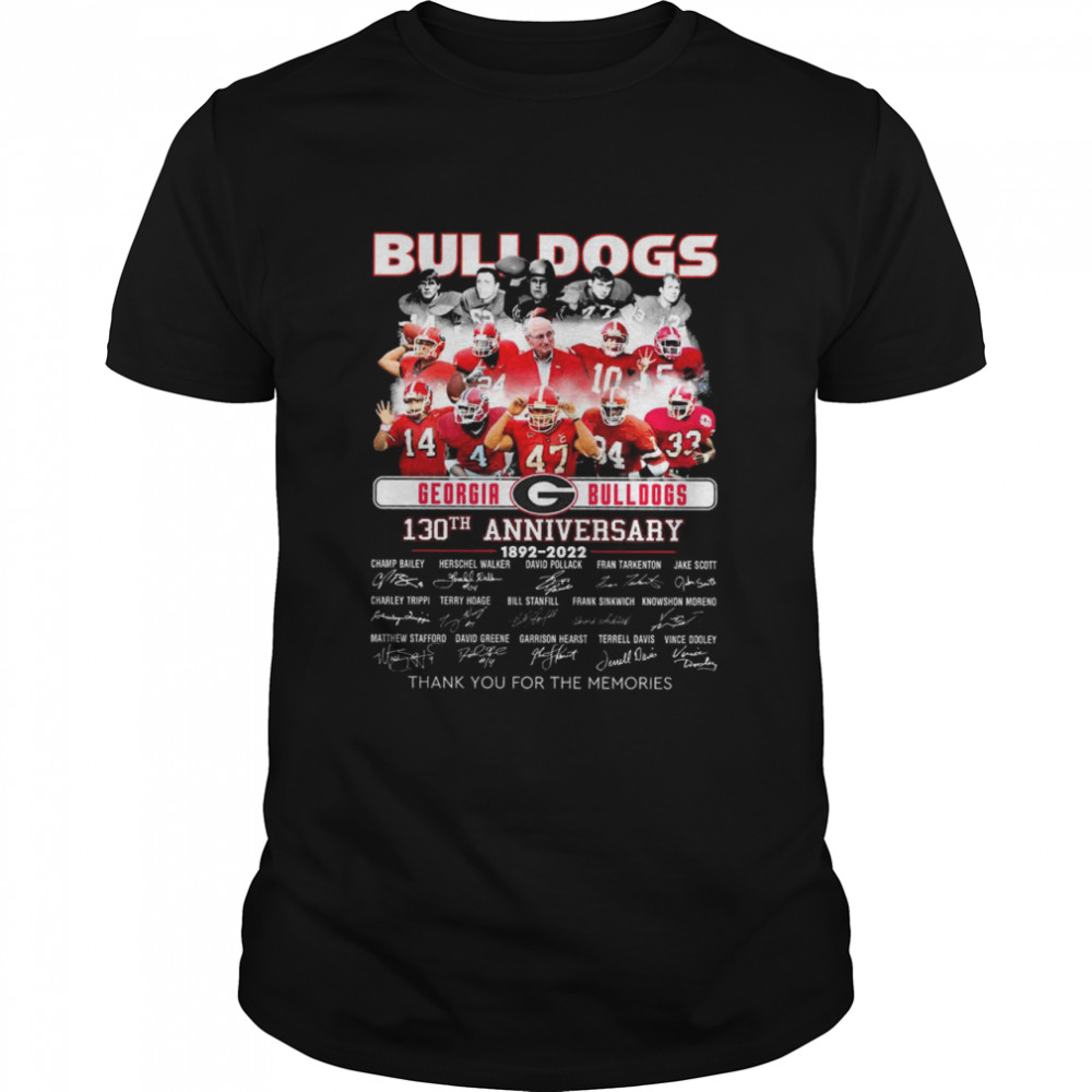 Georgia Bulldogs 130th anniversary 1892 2022 signatures thanks shirt Classic Men's T-shirt