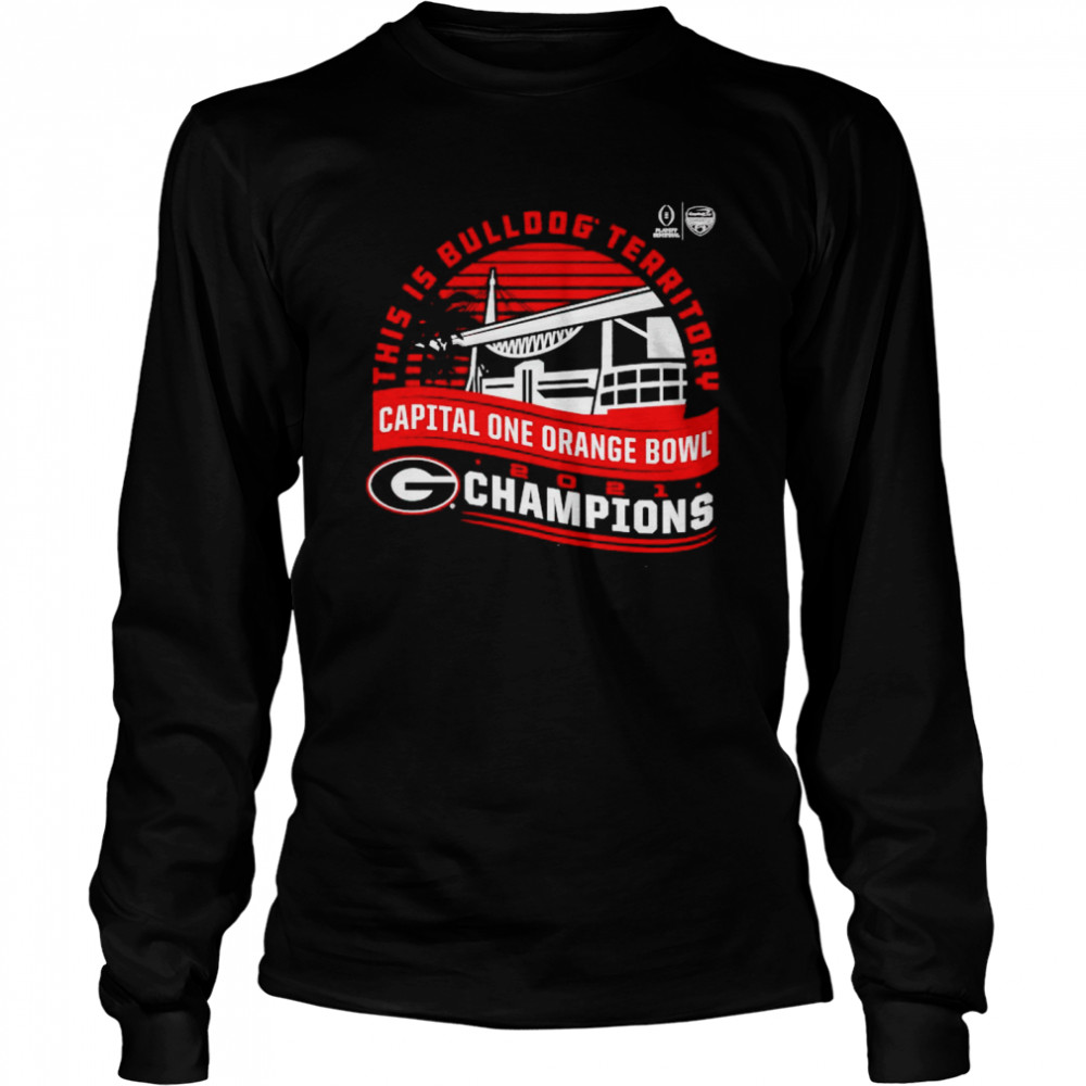 Georgia Bulldogs Playoff 2021 Orange Bowl Champions Shirt Long Sleeved T Shirt