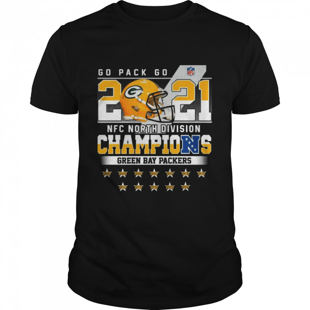 Go Pack Go 2021 Nfc North Division Champions Green Bay Packers 2002 2021  Classic Men's T-shirt