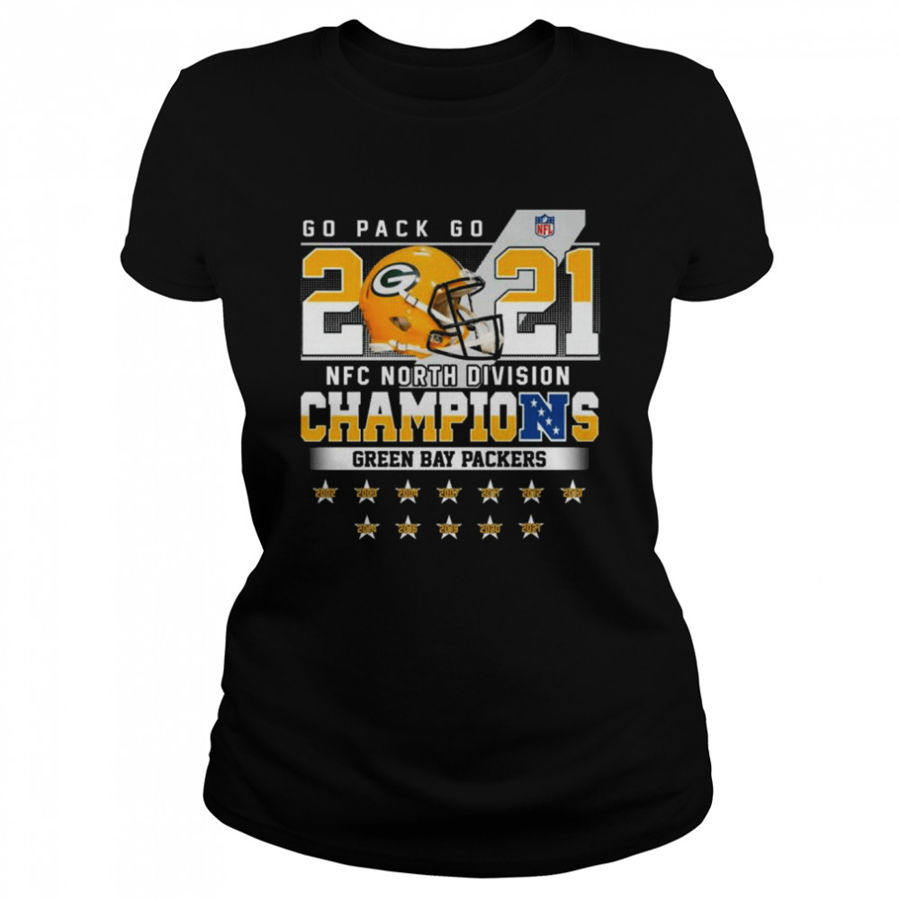 Go Pack Go 2021 Nfc North Division Champions Green Bay Packers 2002 2021  Classic Women'S T-Shirt