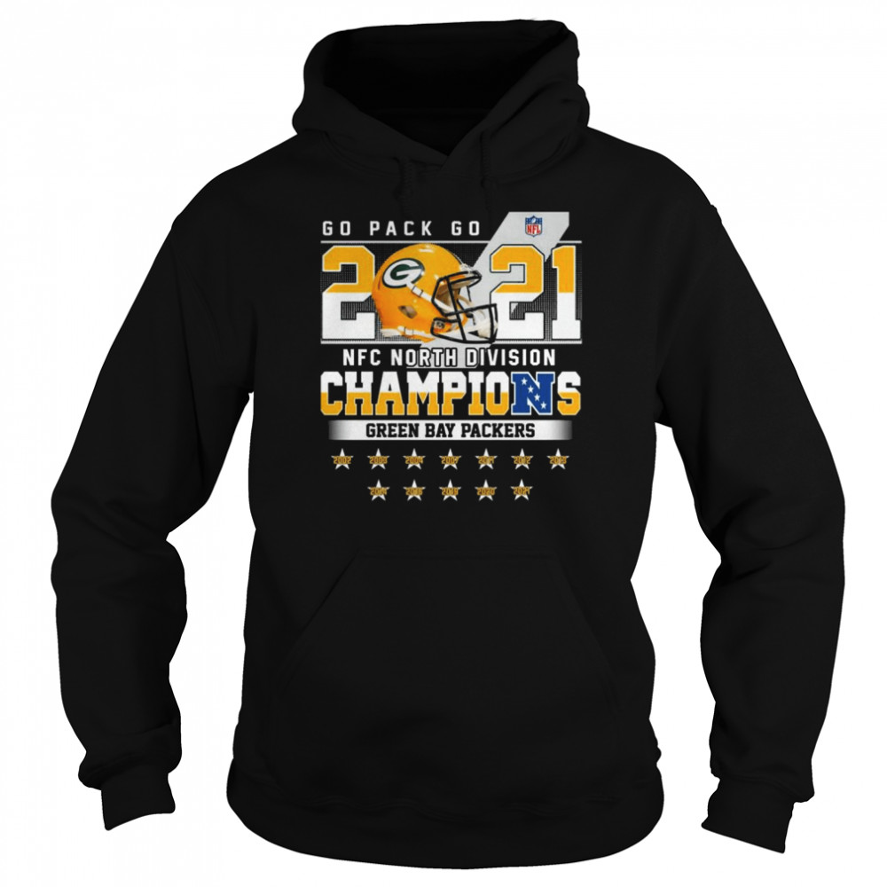 Go Pack Go 2021 Nfc North Division Champions Green Bay Packers 2002 2021 Unisex Hoodie