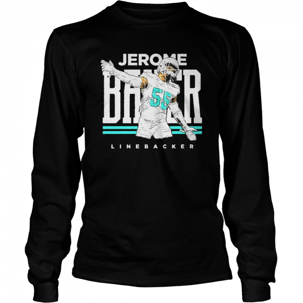 Jerome Baker Miami Dolphins Shirt Long Sleeved T-Shirt