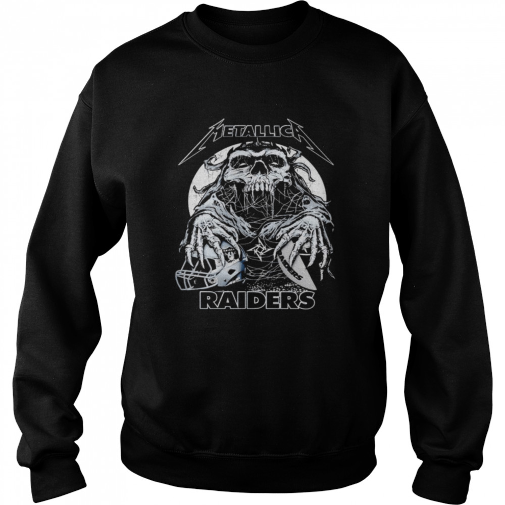 Las Vegas Raiders Metallica Skeleton Shirt Unisex Sweatshirt
