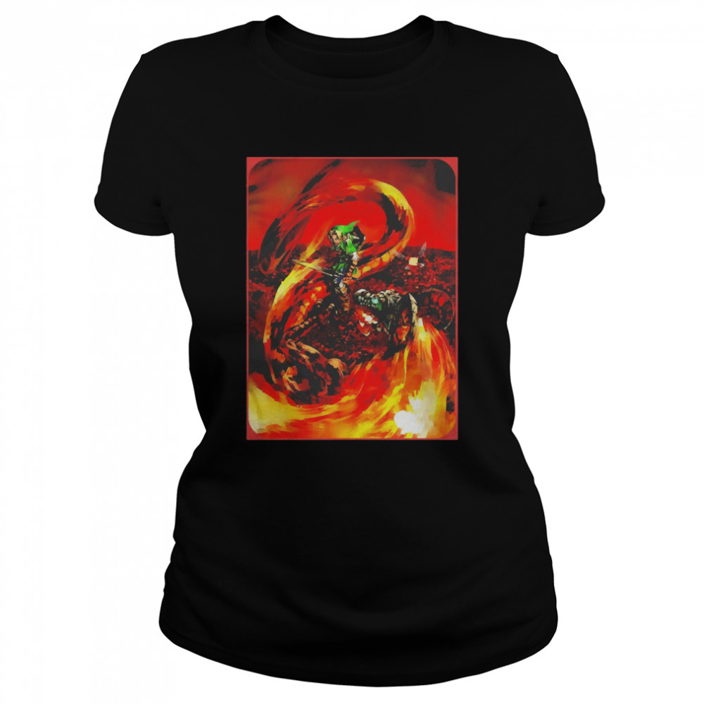 Link Vs Volvagia Ocarina Of Time Classic Womens T Shirt