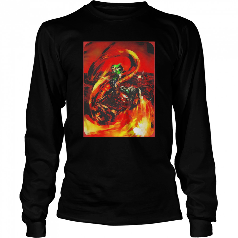link Vs Volvagia Ocarina Of Time  Long Sleeved T-shirt