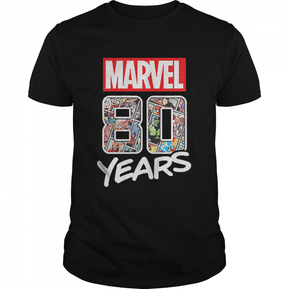 Marvel 80 Years Comic Events Celebration Front  Classic Men's T-shirt