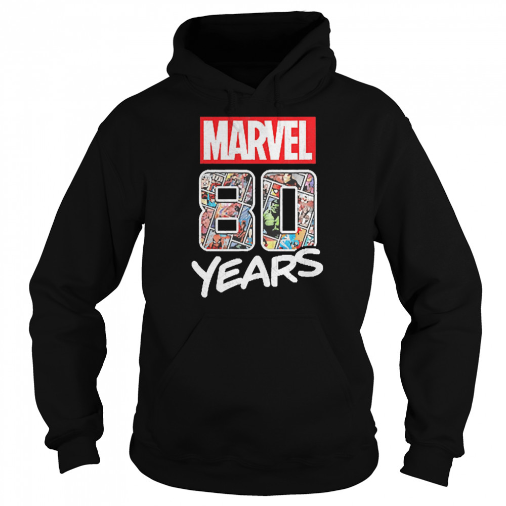 Marvel 80 Years Comic Events Celebration Front Unisex Hoodie