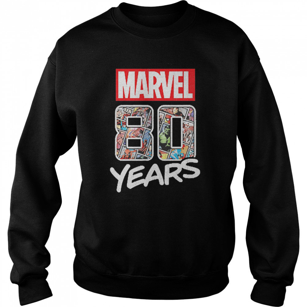 Marvel 80 Years Comic Events Celebration Front Unisex Sweatshirt
