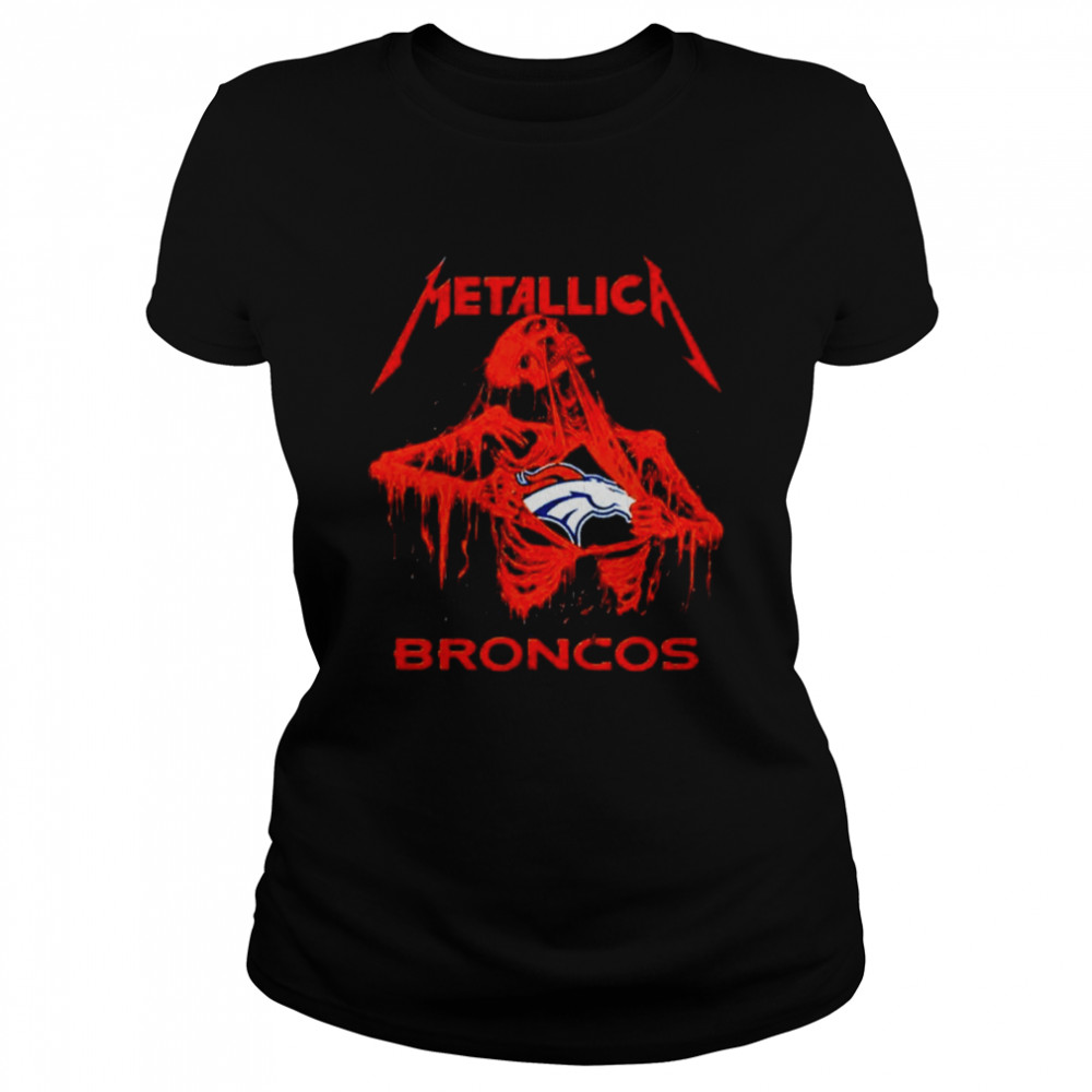 Metallica Denver Broncos T Shirt Classic Womens T Shirt